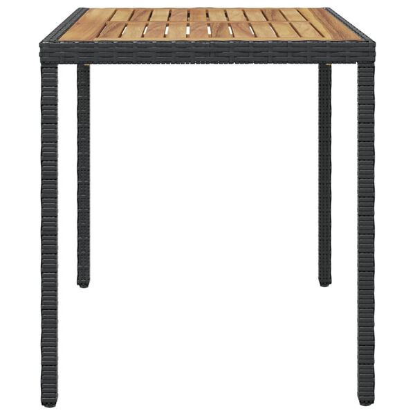 vidaXL Tuintafel 123x60x74 cm massief acaciahout zwart en bruin