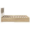 vidaXL Bedframe met hoofdeinde Sonoma Eiken 140 x 190 cm Bewerkt hout