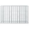 vidaXL Gabion Verhoogd Bed Zilver 130 x 50 x 80 cm