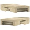 vidaXL Bedframe zonder matras hout sonoma eikenkleurig 75x190 cm
