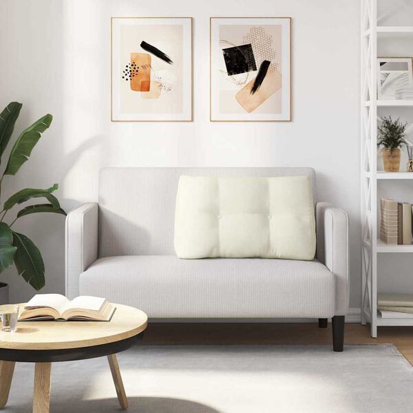 vidaXL Rugkussen Cr&egrave;me 80 x 24 x 50 cm Fluweel