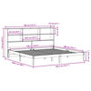 vidaXL Bed met boekenkast zonder matras grenenhout wit 180x200 cm