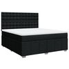 vidaXL Boxspring met matras stof zwart 180x200 cm