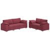 vidaXL Bank 2 pcs Wijnrood 219 x 80 x 82 cm Stof