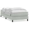 vidaXL Boxspring met matras fluweel lichtgrijs 90x210 cm