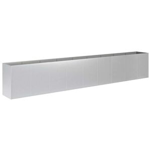 vidaXL Plantenbak zilver 360 x 40 x 60 cm Gegalvaniseerd staal
