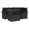 vidaXL Tuin Sofa Set 5 st Zwart Poly riet