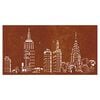 vidaXL Wanddecoratie tuin skyline-ontwerp 105x55 cm cortenstaal