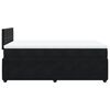 vidaXL Boxspring met matras fluweel zwart 120x190 cm