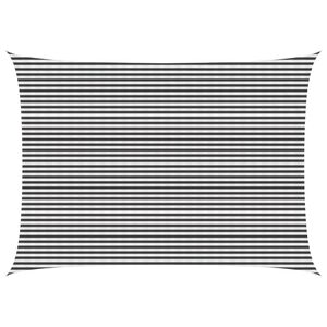 vidaXL Zonneschaduwzeil Antraciet en Wit 5 x 6 m HDPE