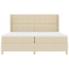 vidaXL Boxspringbed met Matras Donkergrijs 90x190 cm Cr&egrave;me Stof