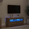 vidaXL Tv-meubel met LED 90x35x40 cm bewerkt hout artisanaal eiken