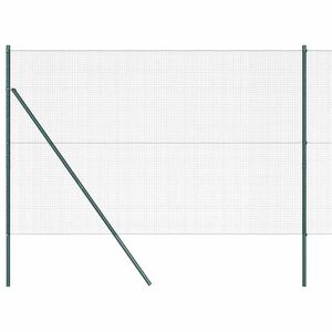 vidaXL gelast draadhek met grondbevestiging 25 x 1,5 m Groen Mesh