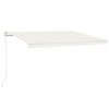 vidaXL Luifel handmatig uittrekbaar 400x350 cm cr&egrave;mekleurig