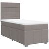 vidaXL Boxspring met matras stof taupe 90x190 cm