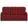 vidaXL Massagestoel 3-zits verstelbaar met bekerhouders stof wijnrood