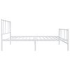 vidaXL Bedframe met hoofd- en voeteneinde metaal wit 75x190 cm
