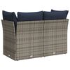 vidaXL | Tuin Sofa | met kussen Grijs 124 x 62 x 69cm poly rattan