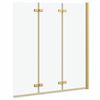 vidaXL Douche Omhulsel Goud 130 x 138 cm ESG-glas en aluminium
