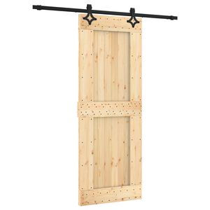 vidaXL Schuifdeur 80 x 210 cm Massief Grenenhout (Niet-Behandeld)