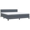 vidaXL Boxspring met matras en LED fluweel donkergrijs 200x210 cm