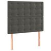 vidaXL Boxspring met matras fluweel donkergrijs 90x200 cm