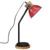 vidaXL Bureaulamp 25 W E27 18x18x60 cm verweerd rood