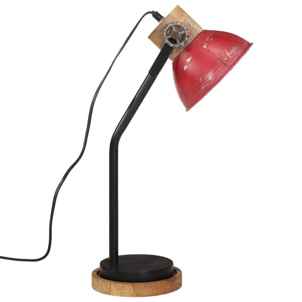 vidaXL Bureaulamp 25 W E27 18x18x60 cm verweerd rood