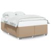 vidaXL Bedframe kunstleer cappuccinokleurig 140x190 cm