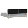 vidaXL Boxspringbed met matras Lichtgrijs 200 x 200 cm Stof