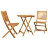 vidaXL Tuin Bistro Set 3 st Bruin Massief Acaciahout