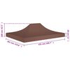 vidaXL Partytentdak 270 g/m² 4,5x3 m bruin
