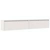 vidaXL Wandkasten 2 st 100x30x35 cm massief grenenhout wit