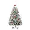 vidaXL Kunstkerstboom met 150 LED Groen en Wit 120 cm PVC en Metaal