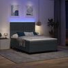 vidaXL LED Box Spring Bed met matras Donkergrijs 140 x 190 cm Stof