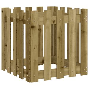 vidaXL Plantenbak met hekontwerp 50x50x50 cm ge&iuml;mpregneerd grenenhout
