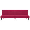 vidaXL Slaapbank 2-zits fluweel wijnrood