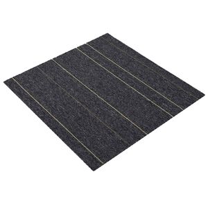 vidaXL Vloertegel Donkergrijs met Strepen 50 x 50 cm 4 st