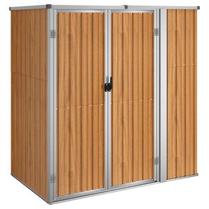 vidaXL Tuinschuur 161x89x161 cm gegalvaniseerd staal bruin