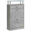 vidaXL Schoenenkast 63x24x104 cm bewerkt hout betongrijs