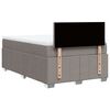 vidaXL Boxspring met matras stof taupe 120x190 cm