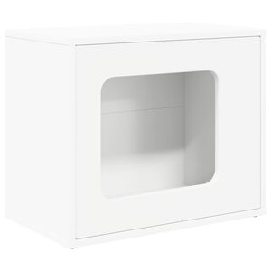 vidaXL Kattenhuis Wit 51 x 30 x 42,5 cm Bewerkt hout