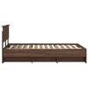 vidaXL Bedframe met hoofdeinde Bruin Eiken 120 x 123 cm Bewerkt hout
