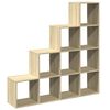 vidaXL Kamerscherm / boekenkast 131,5x29x131,5 cm hout sonoma eiken