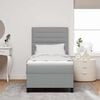 vidaXL Boxspring bed met matras met LED Lichtgrijs 80 x 200 cm Stof