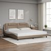 vidaXL Bedframe "Viana" zonder matras kunstleer cappuccinokleurig 200x200 cm