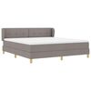 vidaXL Boxspringbed met matras met hoofdeinde Taupe 180 x 200 cm Stof