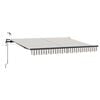 vidaXL Uitschuifbare luifel Lichtgrijs en wit. 300 x 250 cm Polyester