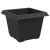 vidaXL Vierkante Bloempot 6 pcs Zwart 23 x 23 x 17,5 cm Kunststof