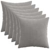 vidaXL Kussensloop 6 st HEERLEN Lichtgrijs 35 x 35 cm corduroy